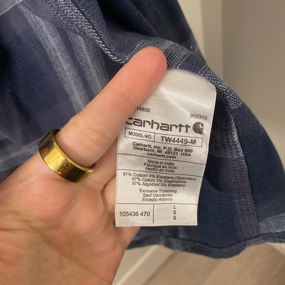 Carhartt Mens Relaxed Fit Flannel size large - Picture 4 of 5